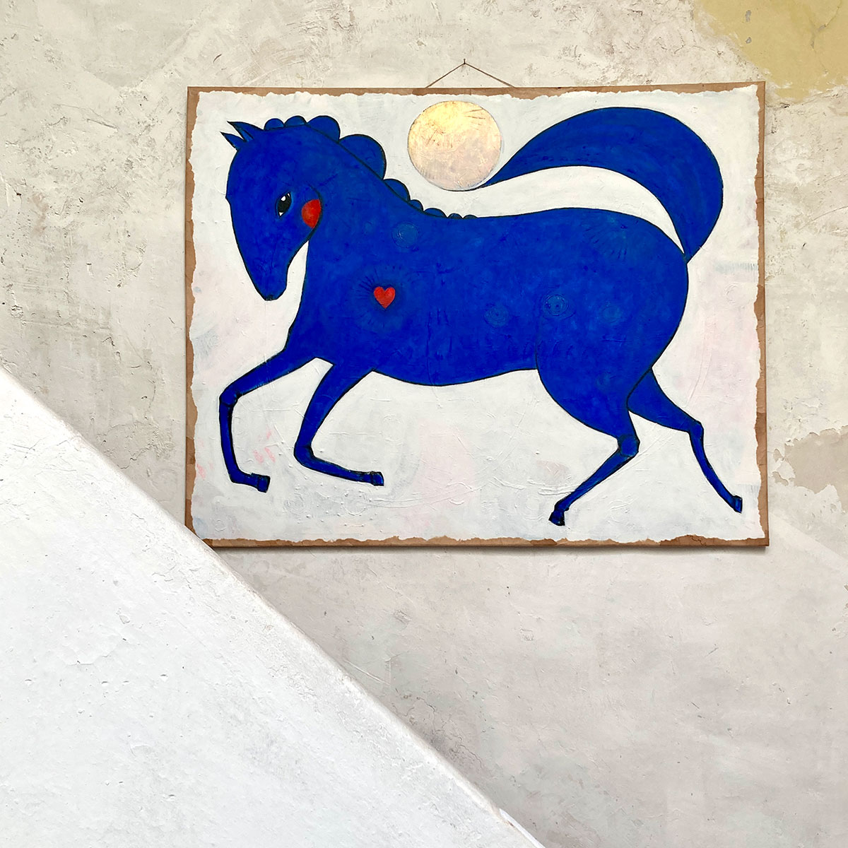 Blue Horse Original painting by Klika Atelier in Grasse
